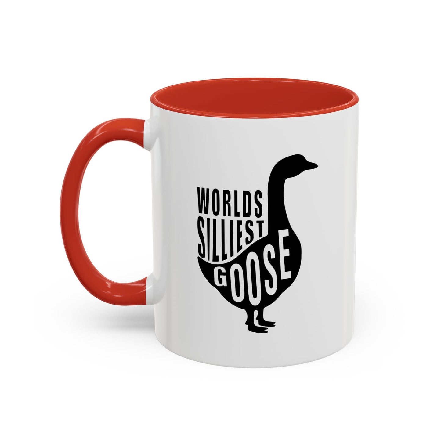 WORLDS SILLIEST GOOSE Accent BiColor Funny Sarcastic Mug