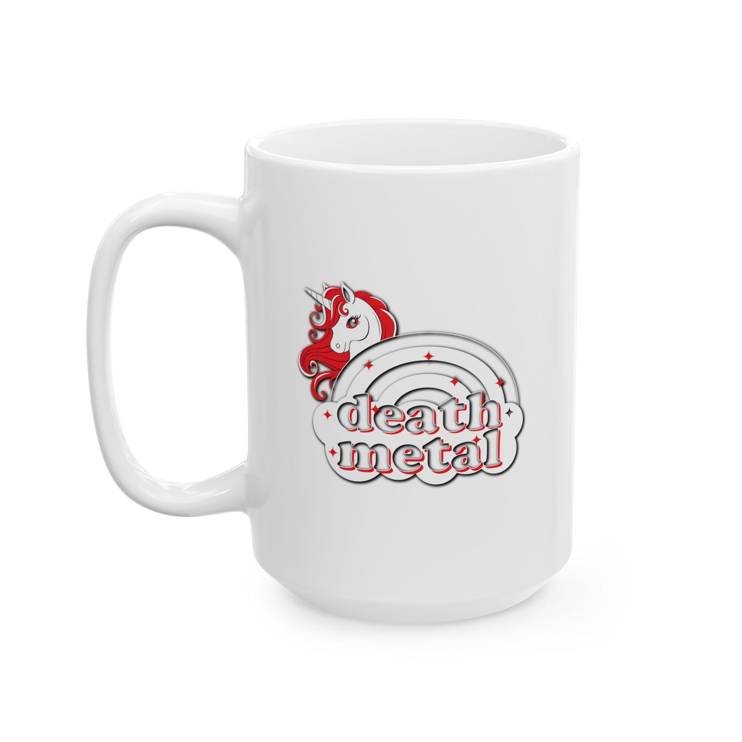 DEATH METAL UNICORN FUNNY SARCASTIC MUGS