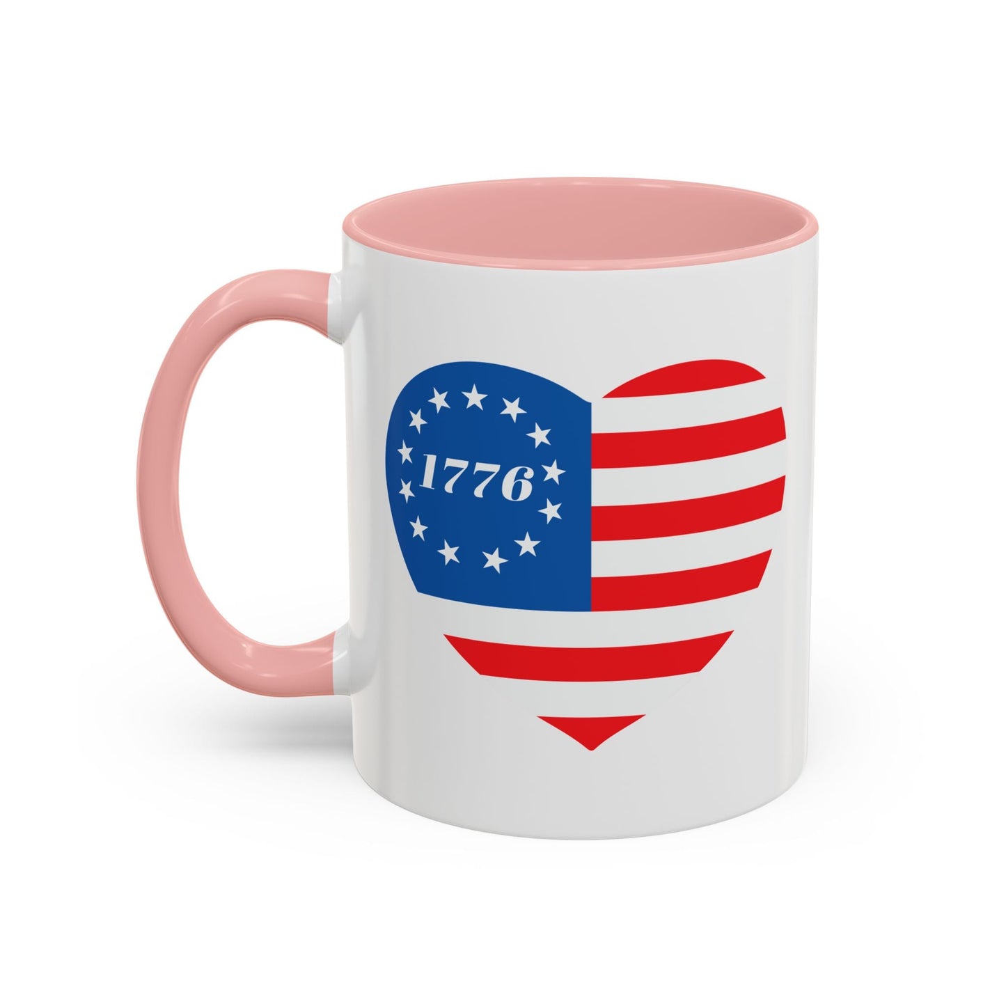 BETSY HEART FLAG 1776 Accent BiColor Funny Sarcastic Mug