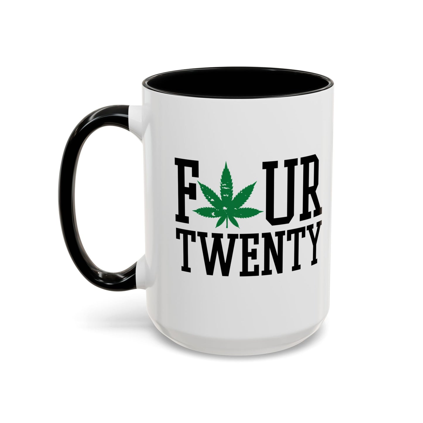 FOUR TWENTY LEAF Accent BiColor Funny Sarcastic Mug