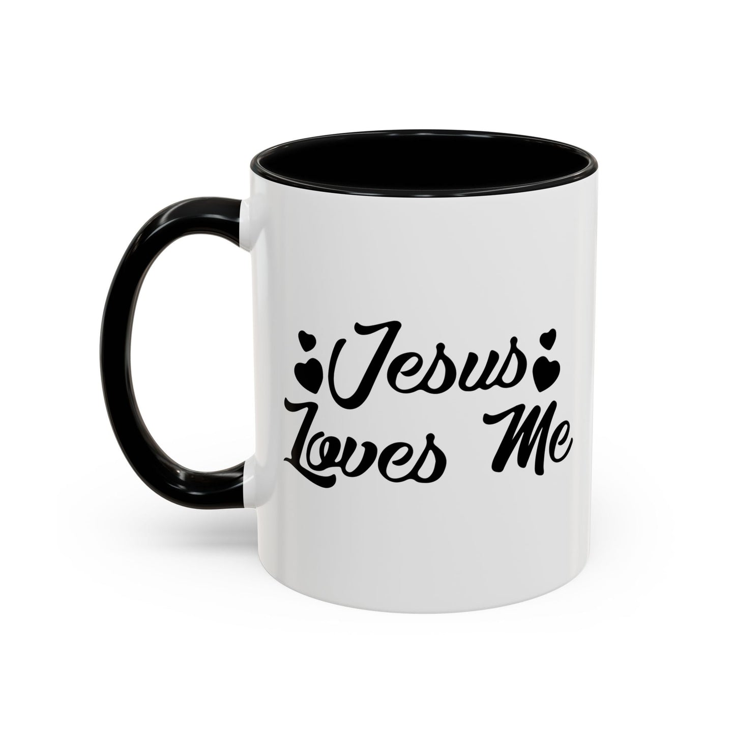 JESUS LOVES ME Accent BiColor Mug