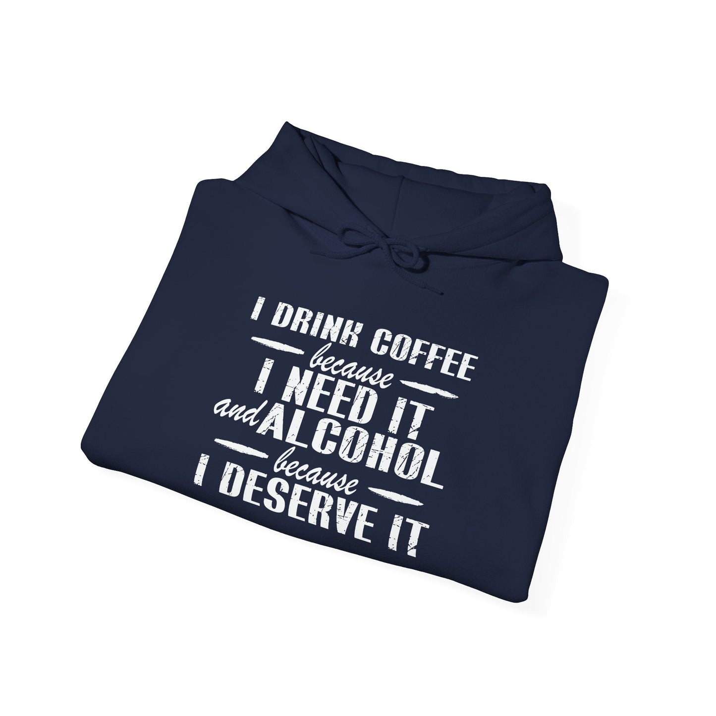 BECAUSE I DESERVE IT - Premium Unisex Funny Sarcastic Black Hoodie Sweatshirt