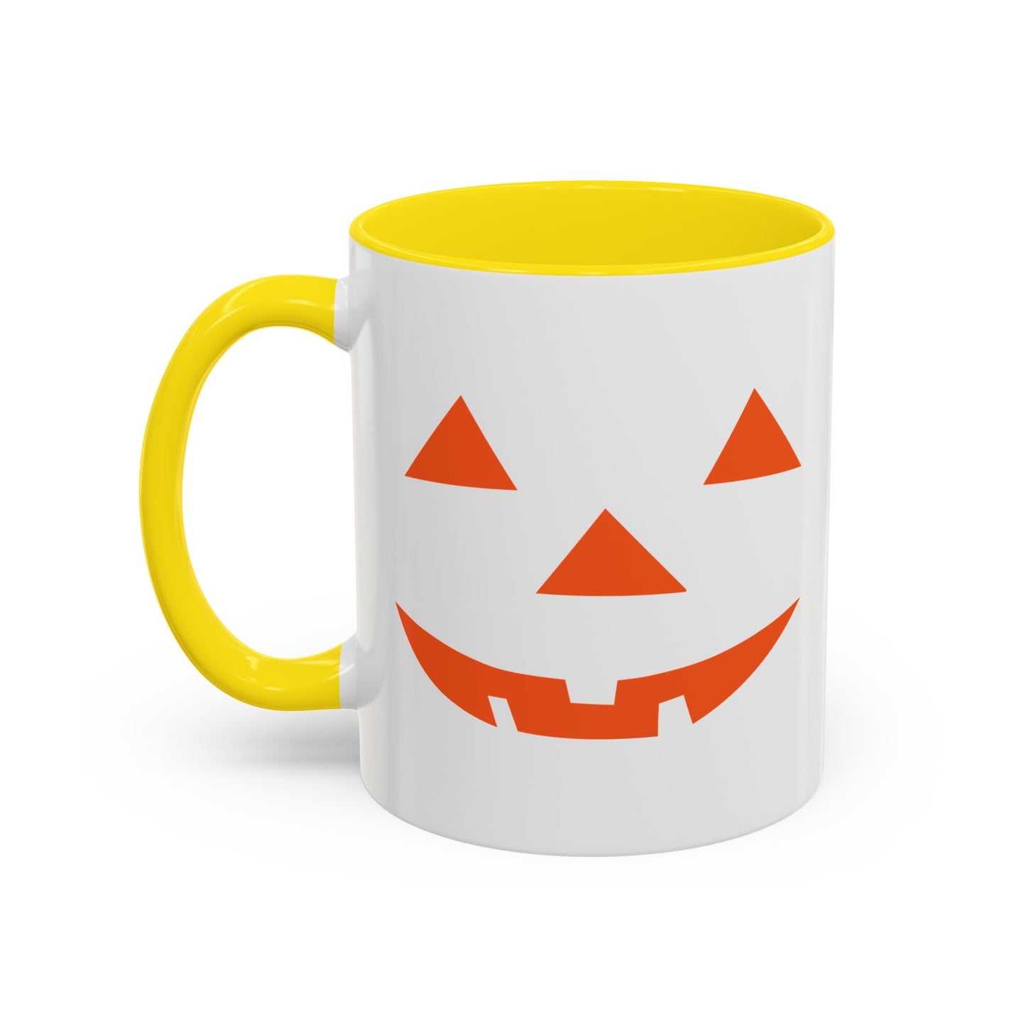 JACK O' LANTERN PUMPKIN HALLOWEEN EVIL SMILE Accent BiColor Funny Sarcastic Mug