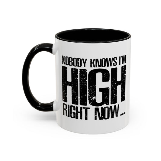 NOBODY KNOWS Accent BiColor Funny Sarcastic Mug