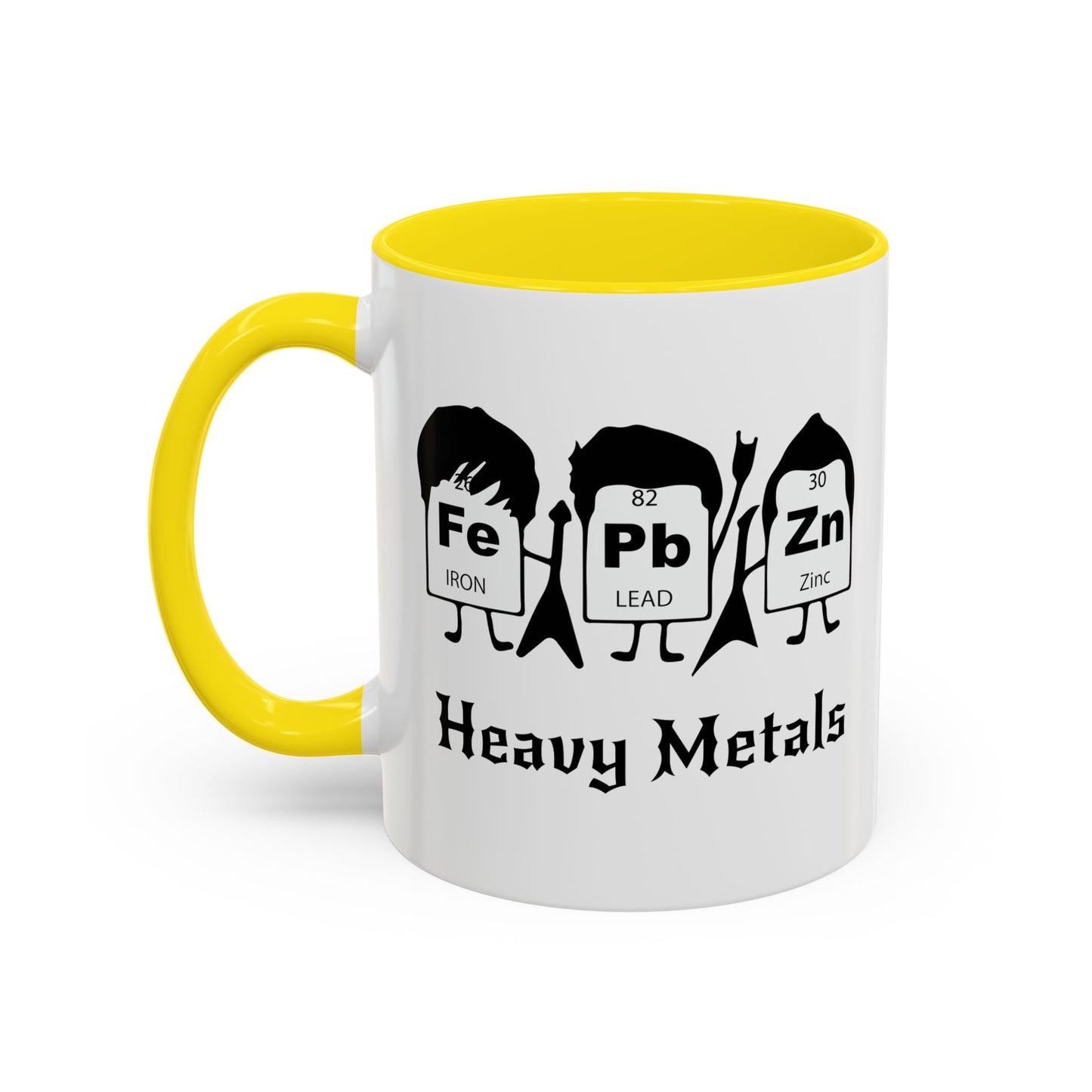 HEAVY METALS Accent BiColor Funny Sarcastic Mug