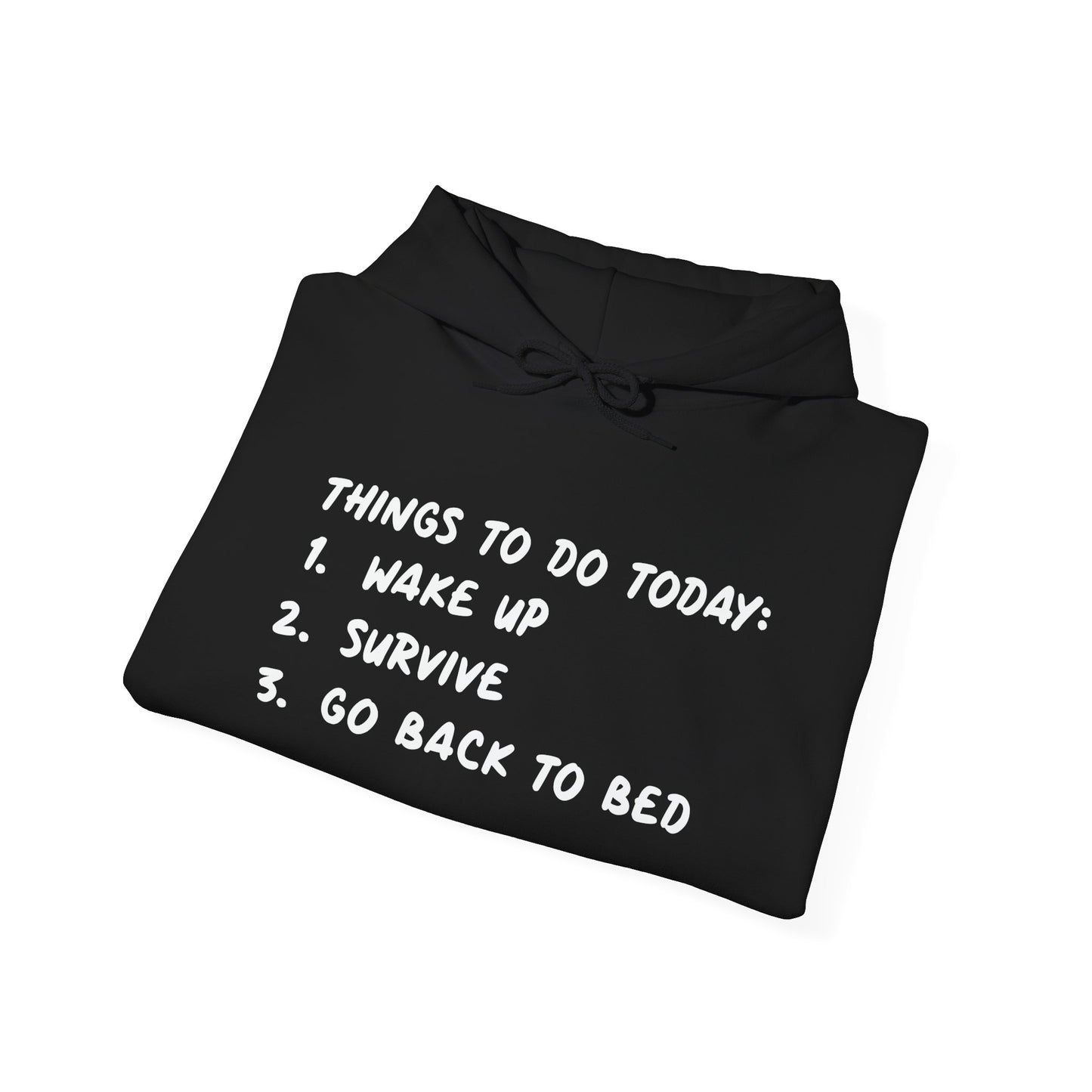 THINGS TO DO TODAY - Premium Unisex Funny Sarcastic Black Hoodie Sweatshirt