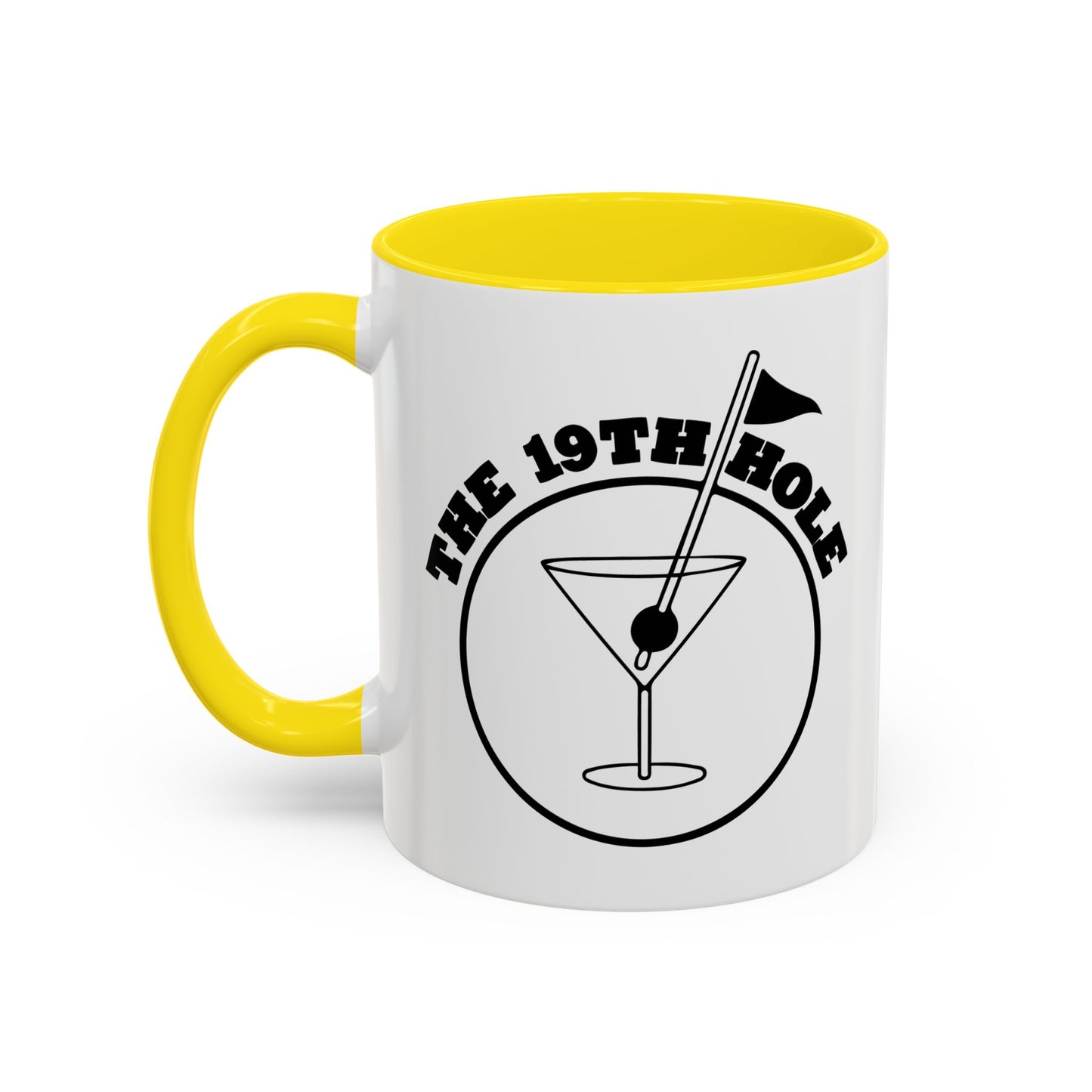 THE 19TH HOLE Accent BiColor Funny Sarcastic Mug