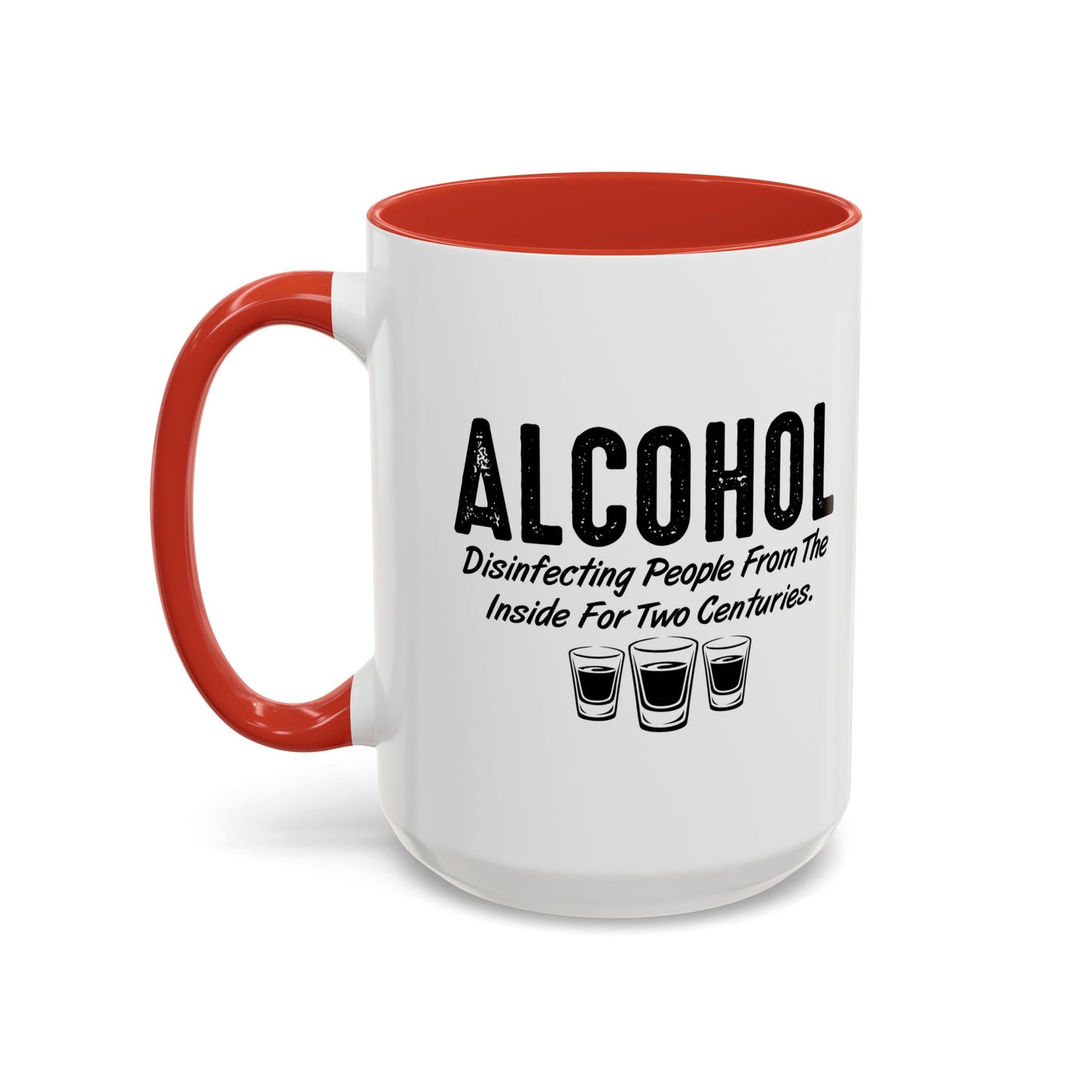 DISINFECTING PEOPLE Accent BiColor Funny Sarcastic Mug