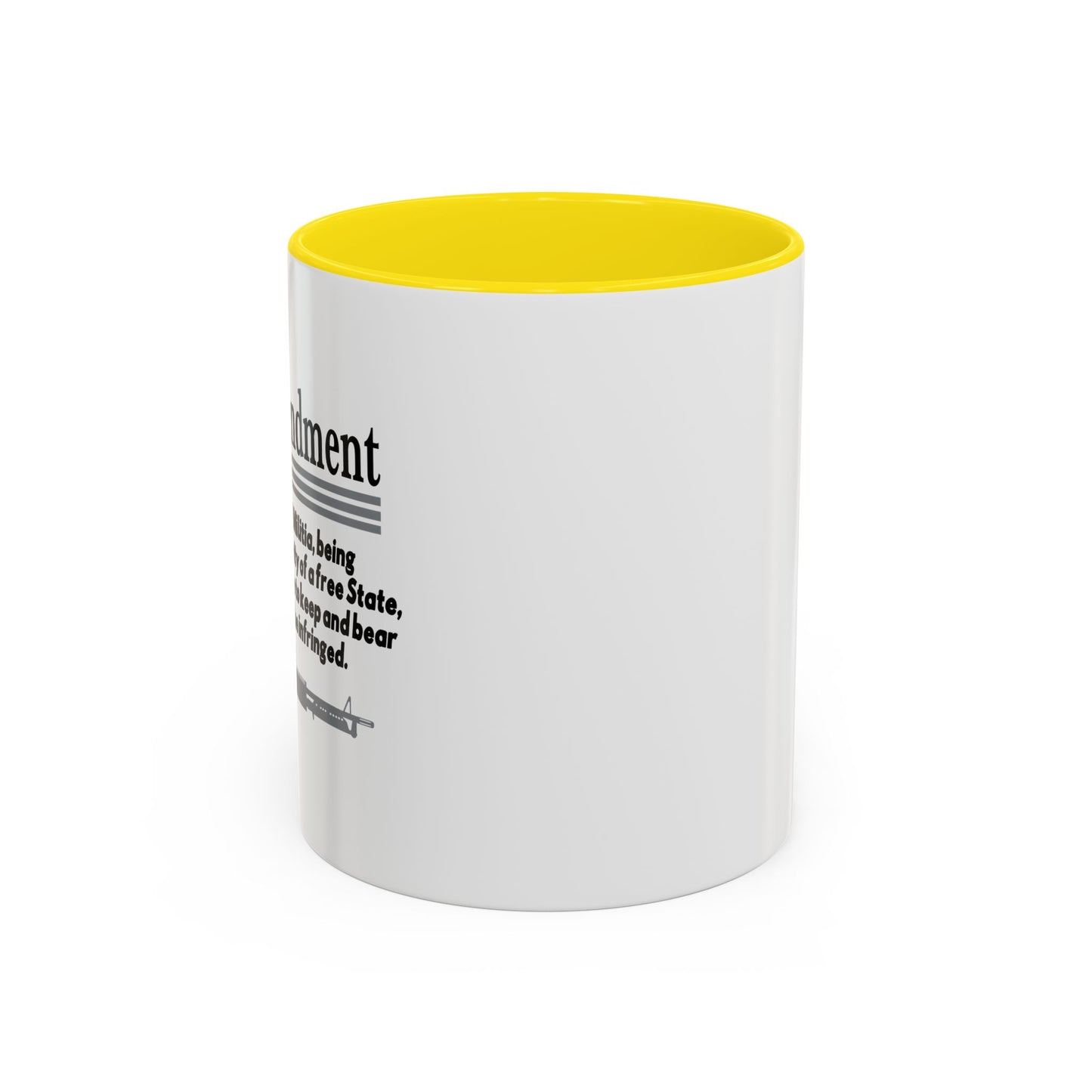 THE 2NS AMENDMENT Accent BiColor Funny Sarcastic Mug