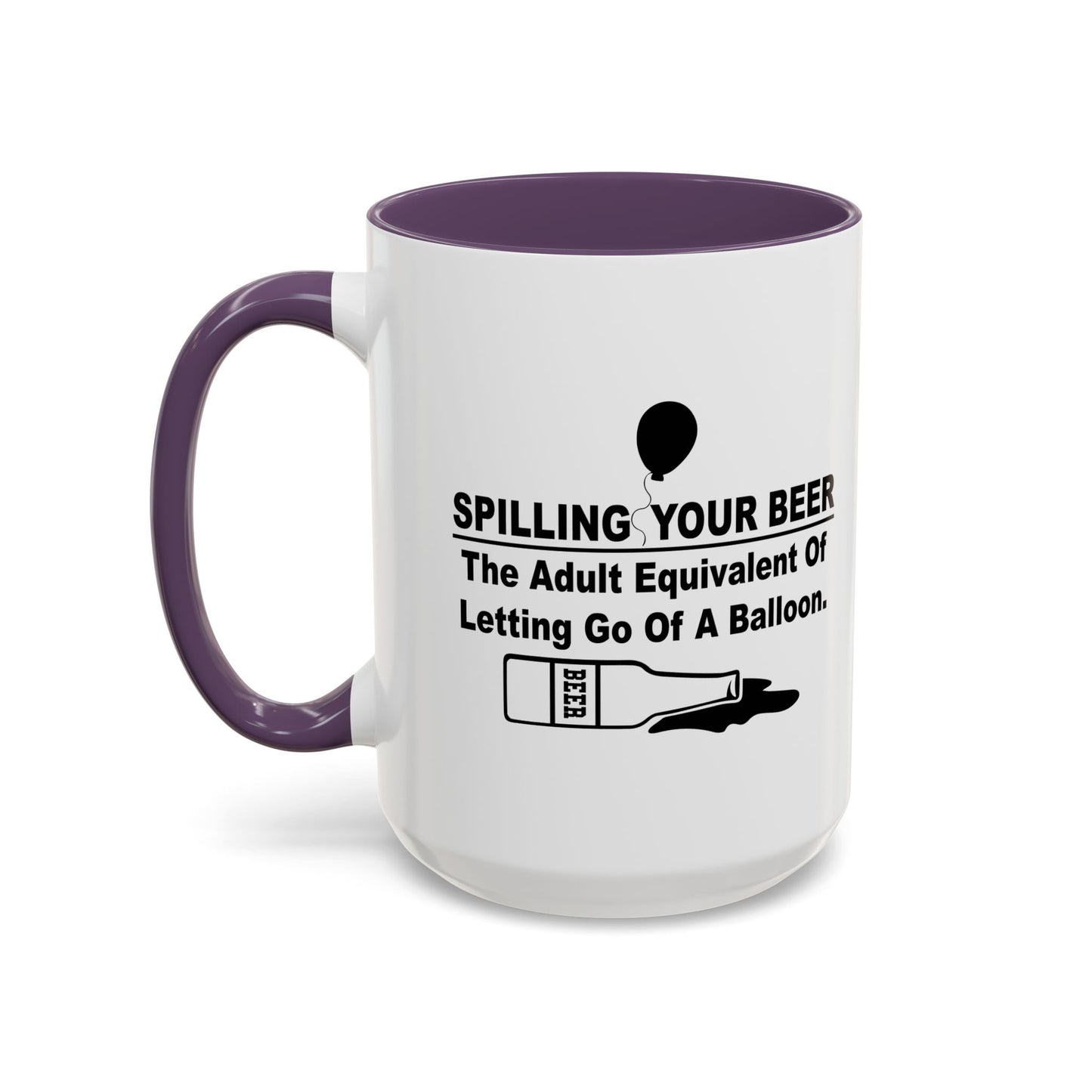 LETTING GO OF A BALLOON Accent BiColor Funny Sarcastic Mug