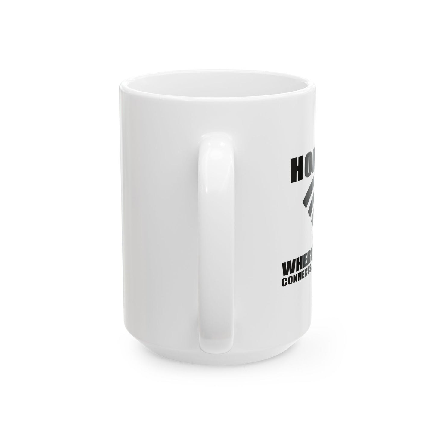 HOME IS WHERE WIFI CONNECTS AUTOMATICALLY FUNNY SARCASTIC WHITE MUG