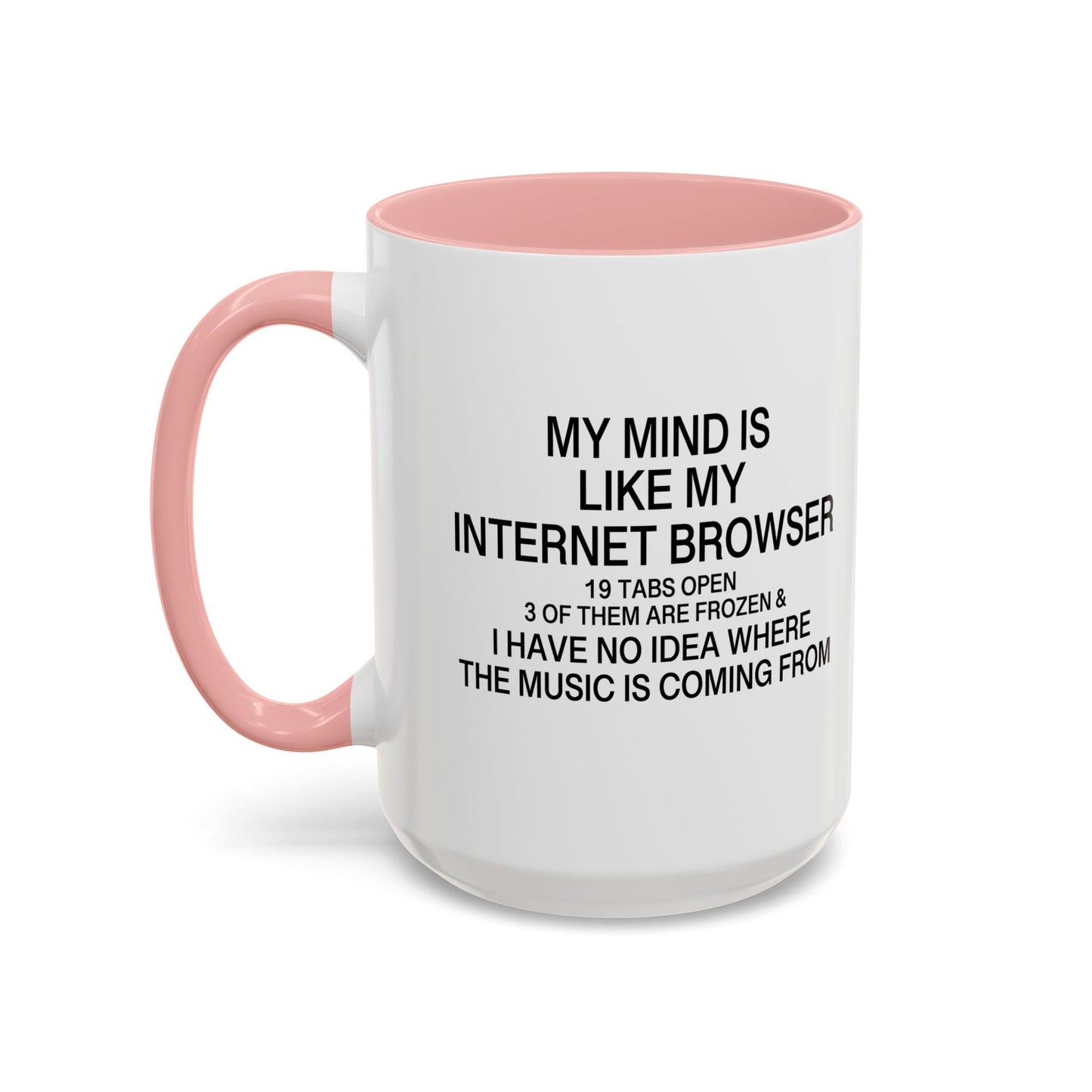 MY MIND IS LIKE MY INTERNET BROWSER Accent BiColor Funny Sarcastic Mug