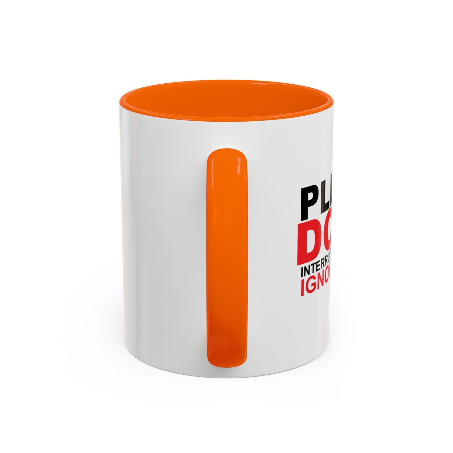 PLEASE DON'T INTERRUPT ME Accent BiColor Funny Sarcastic Mug