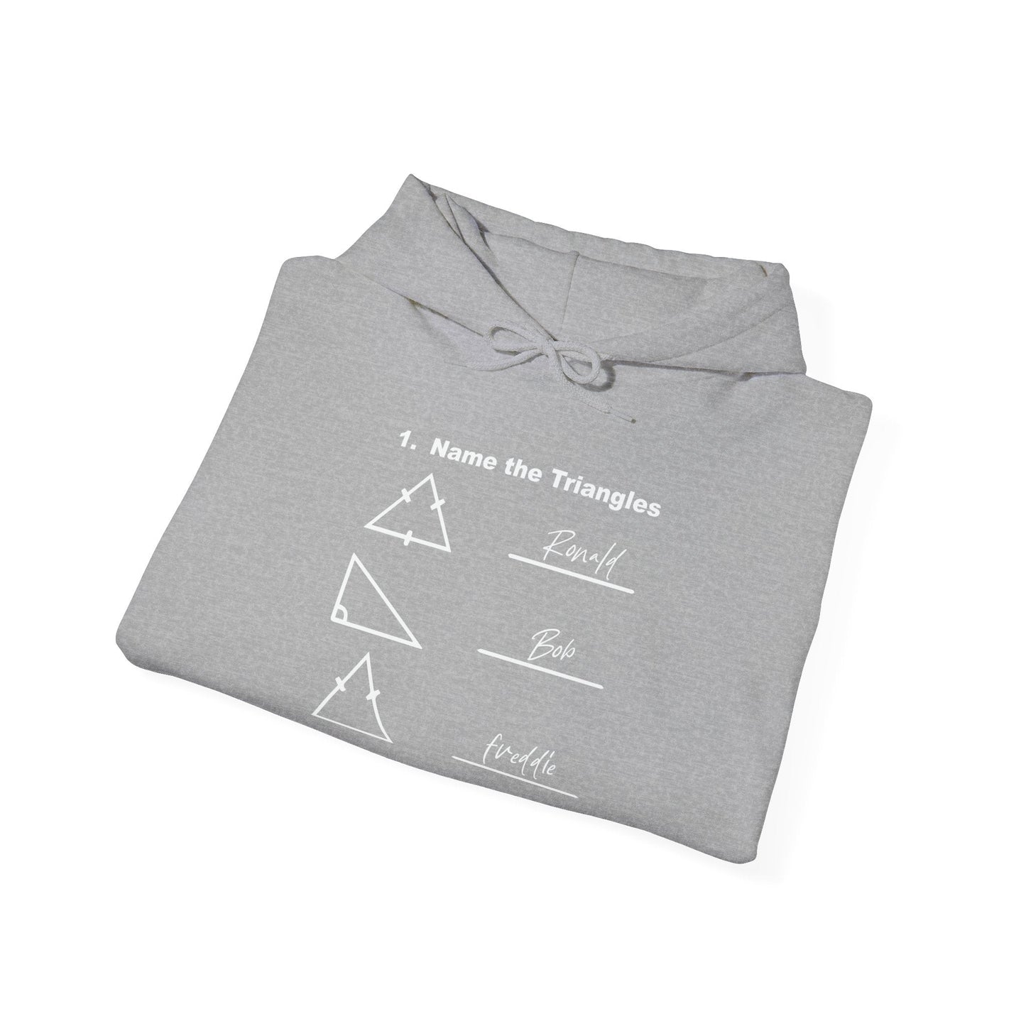 NAME THE TRIANGLES - Premium Unisex Funny Sarcastic Black Hoodie Sweatshirt