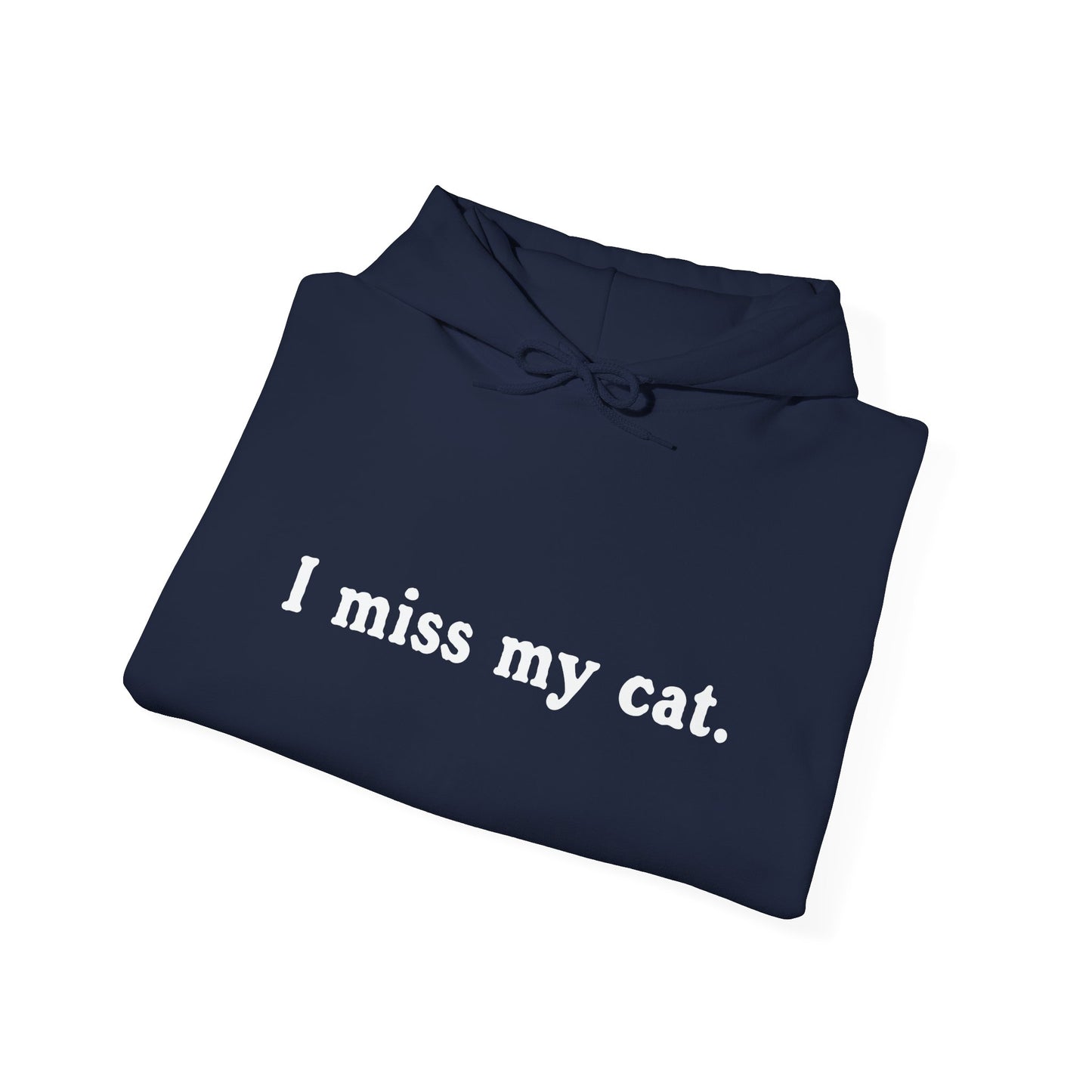 I MISS MY CAT - Premium Unisex Funny Sarcastic Black Hoodie Sweatshirt